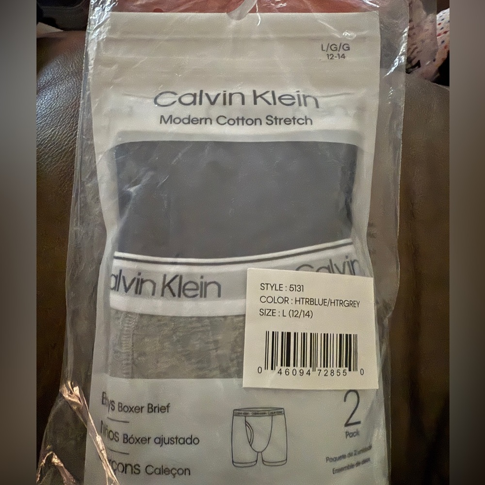 Calvin Klein Modern Cotton Stretch Boxer Briefs - Heather Blue and Heather Gray